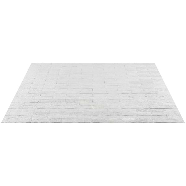 Easton Mesa Natural White 2x8 Handmade Glazed Clay Brick Textured Subway Tile