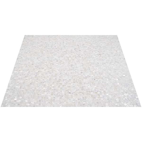 Mother of Pearl LPS Beige Small Squares Seamless Peel & Stick Self Adhesive Polished Pearl Shell Mosaic Tile
