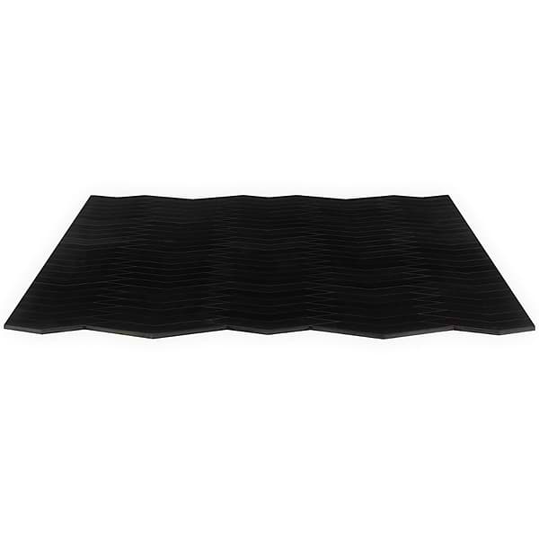 New Palm Beach by Krista Watterworth Floral Black Chevron Polished Marble Mosaic