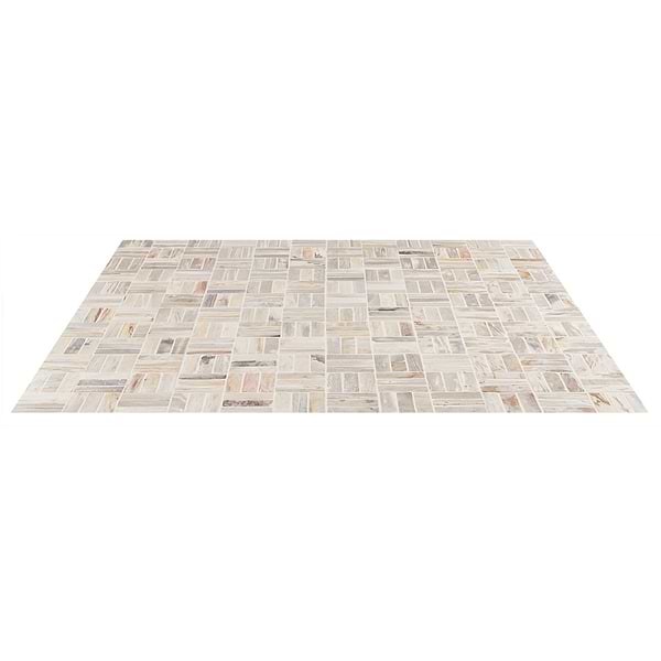 Fossil Basketweave 1x4 Petrified Stone Mosaic
