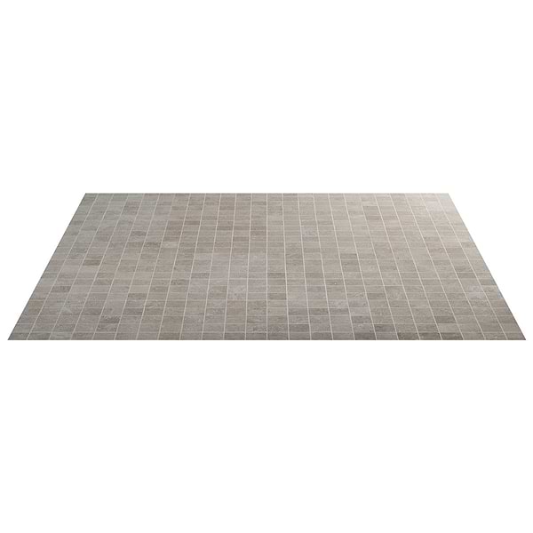 Saint Remy Grigio Gray 3D Textured Veining 2x2 Limestone Look Matte Mosaic Tile