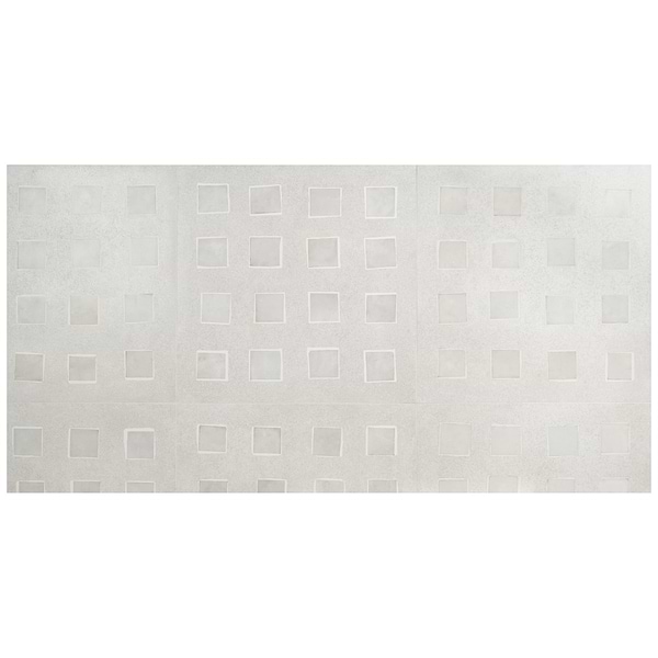 Bariazzo Deco Ivory White 36x36 Semi-Polished Porcelain Tile