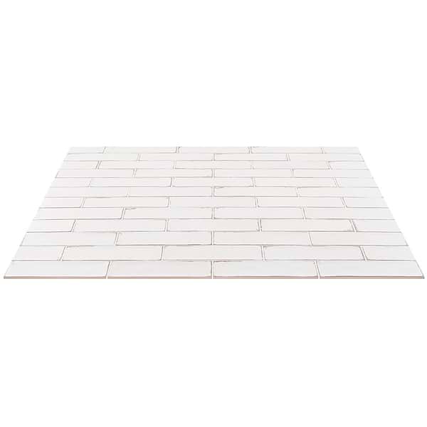 Los Lunas White 4x12 Polished Ceramic Subway Wall Tile