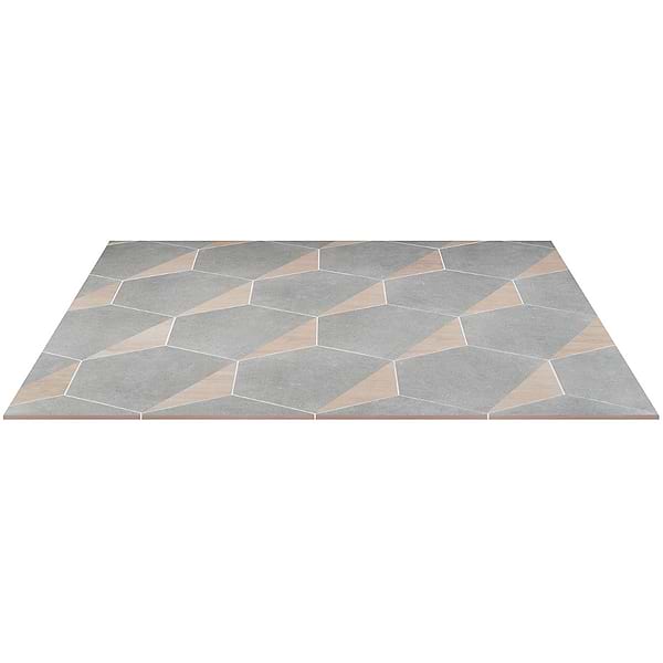 Pergola Wood Gray 12.5" Hexagon Matte Porcelain Tile