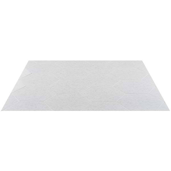 Six Hexagon White 12.5" Terrazzo Look Matte Porcelain Tile