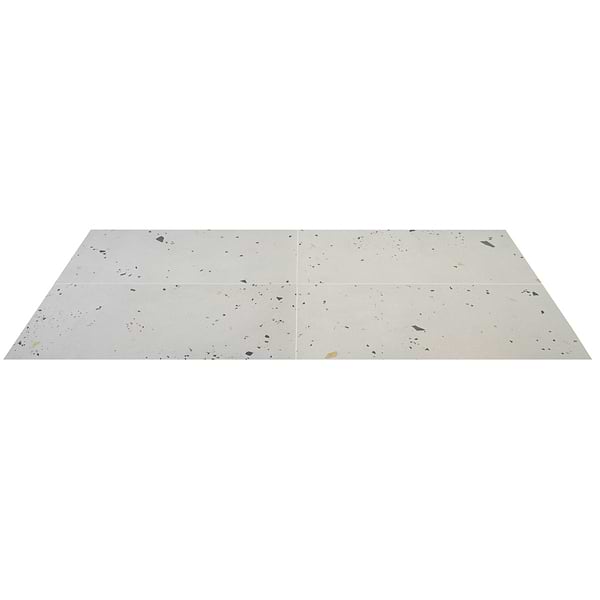 Kobe Cement Ice White 24x48 Terrazzo Look Matte Porcelain Tile