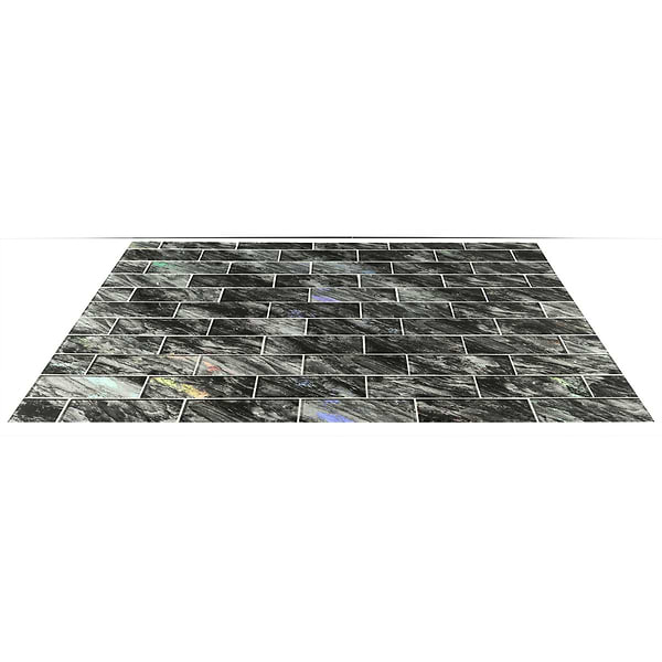 Gem Black Diamond 4x9 Polished Glass Tile
