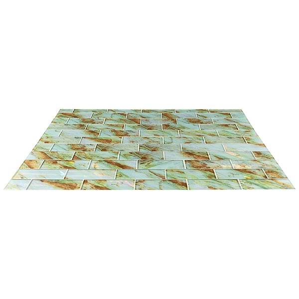 Gem Emerald Green 4x9 Polished Glass Tile