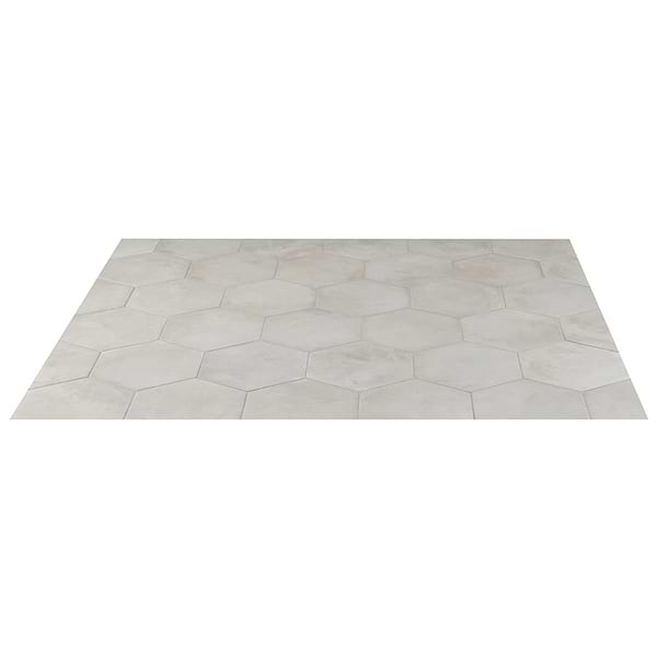 Ava Gray Sabbia 8" Hexagon Matte Porcelain Tile