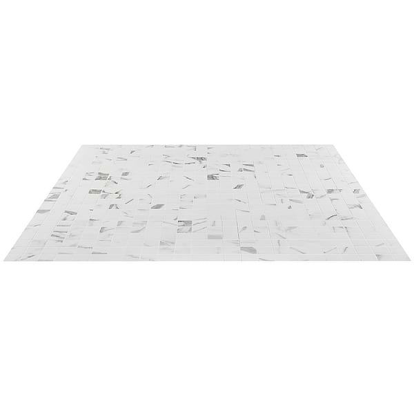 DreamStone Statuario Valley 2x2 Matte Porcelain Mosaic - Sample in White with Gray Brown Veining, View 10, open zoomed image