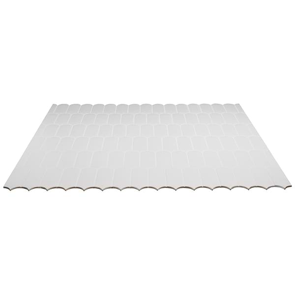 Parry White 3x8 Fishscale Matte Ceramic Wall Tile