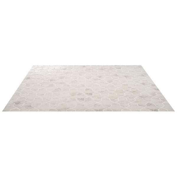 Greta Cruz Seashell White 5x8 Glossy Textured Porcelain Tile