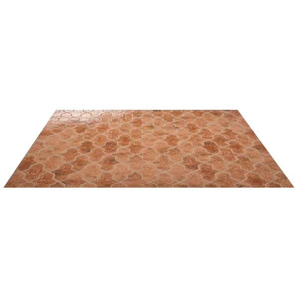 Greta Cruz Sunset Terracotta 5x8 Glossy Textured Porcelain Tile