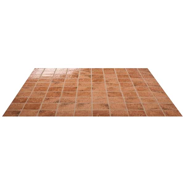 Greta Sunset Terracotta 5x5 Glossy Textured Porcelain Tile