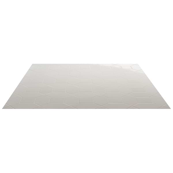 Morocco Blanco White 4x8 Glossy Picket and 4x4 Square Porcelain Tile