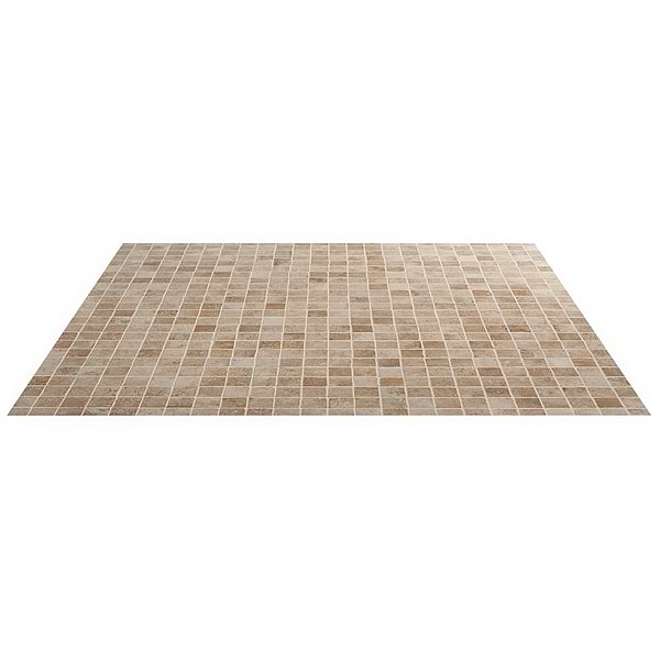 Seville Delfi Dark Beige 2x2 Travertine Look Matte Porcelain Mosaic Tile