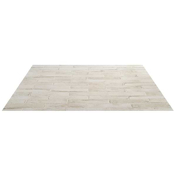 Sample-Seville Olimpia White 3x12 Travertine Look Matte Porcelain Tile