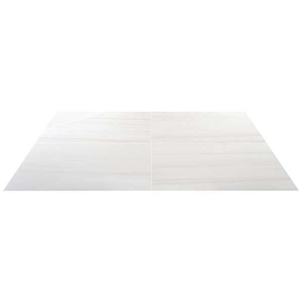 Minera Dolomite Warm White 24x48 Marble Look Polished Porcelain Tile