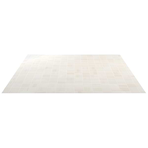 Minera Dolomite Warm White 3" Square Marble Look Polished Porcelain Mosaic Tile