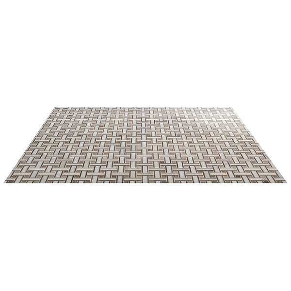 Twine Burlap 1x3 Marble Polished Mosaic Tile