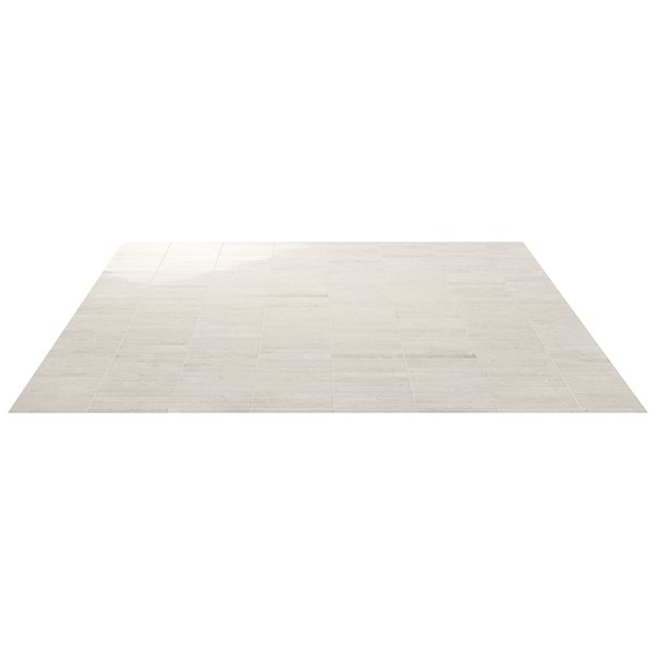 Vanilla Warm White 1x6 Stacked Polished Marble Mosaic Tile