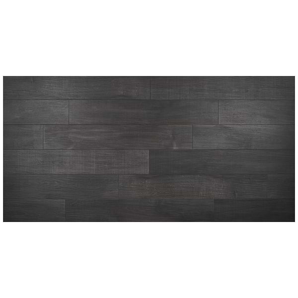 Kenridge Black 8x48 Wood Look Matte Porcelain Tile