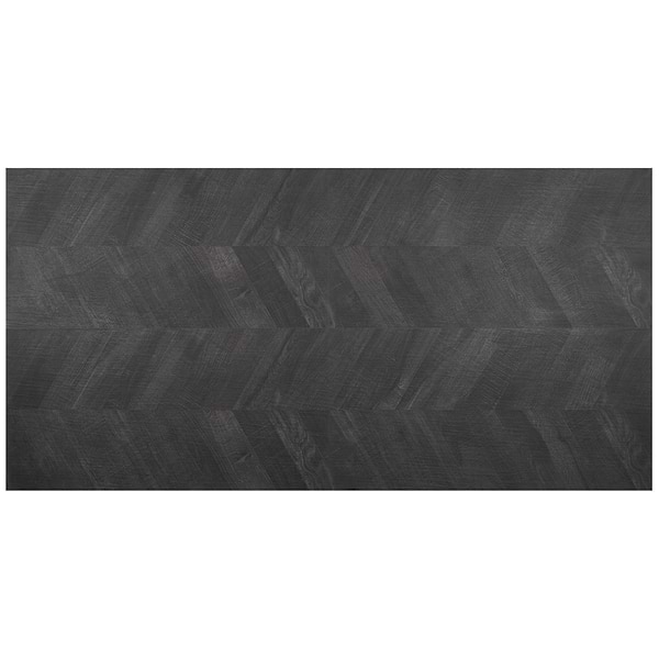 Kenridge Chevron Black 24x48 Wood Look Matte Porcelain Tile