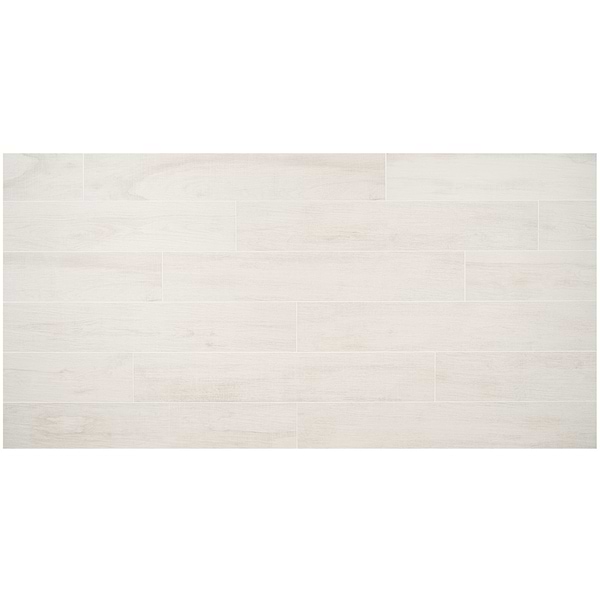 Kenridge White 8x48 Wood Look Matte Porcelain Tile