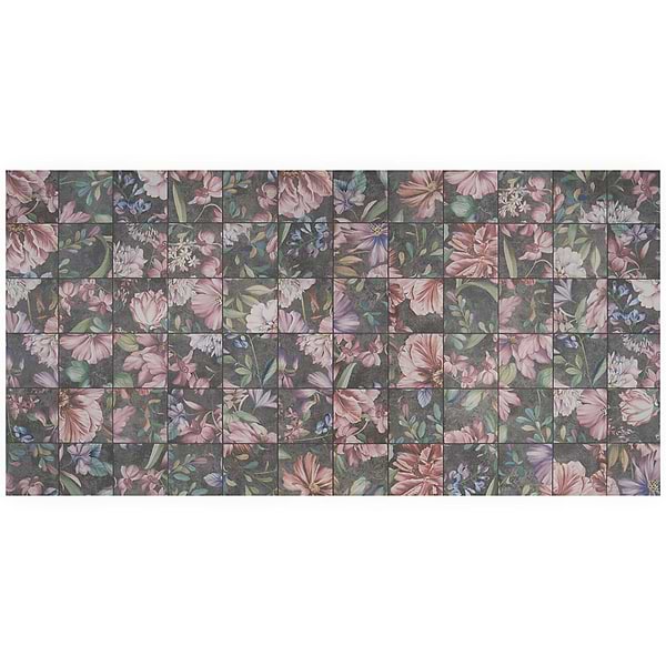 Angela Harris Wilder Garden Pink 8x8 Mural Matte Porcelain Tile
