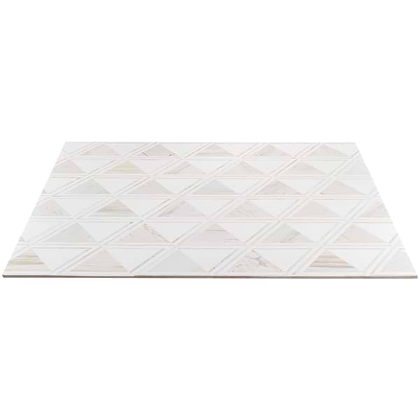 GeoMarble Altair Thassos Sabbia Polished Marble Mosaic Tile