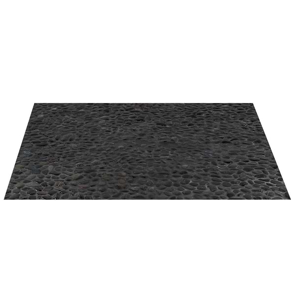 Cobblestone Black Full Pebble Polished Mosaic Tile