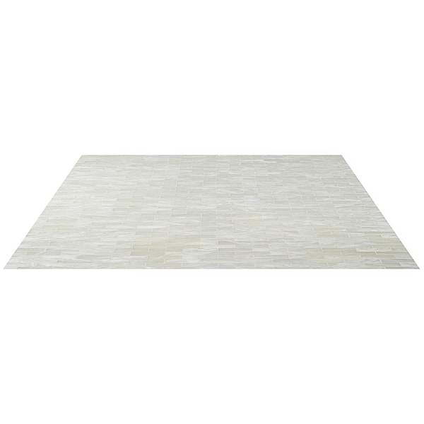 Artwater Iridescent Pearl White 1x4 Polished Glass Mosaic Tile