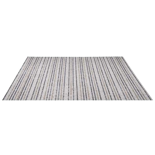 Microsaic Lines Cloud Gray Polished Marble Mosaic Tile