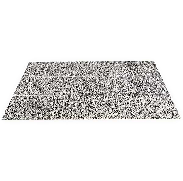 True Terrazzo Tinos Black and White 16x16 Polished Terrazzo Tile