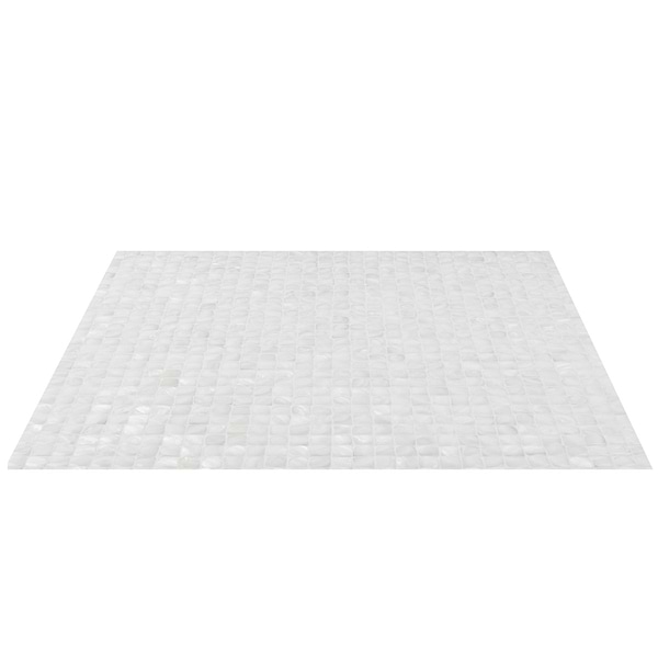 Mother of Pearl Nacre White 3D Pearl 1x1 Polished Mosaic Tile