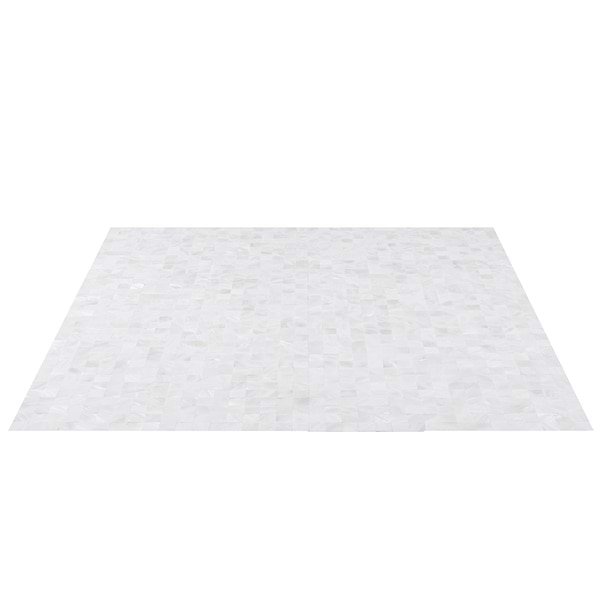 Serene White 1x1 Squares Seamless Pearl Polished Mosaic Tile