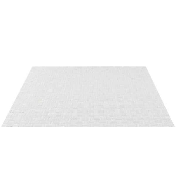 Serene White 3D Seamless Pearl Polished Mosaic Tile