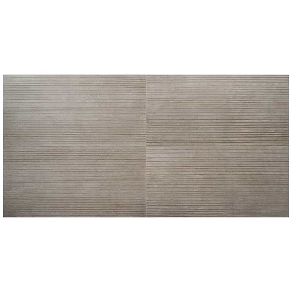 Saint Remy Deco Grigio Gray 3D Textured Veining 24x48 Semi-Polished Porcelain Tile