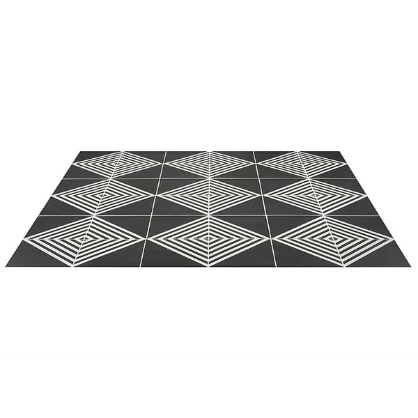 B2W Stripe Negative 8x8 Matte Porcelain Tile