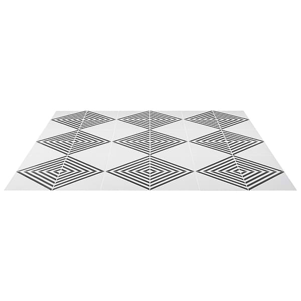 B2W Stripe Positive 8x8 Matte Porcelain Tile