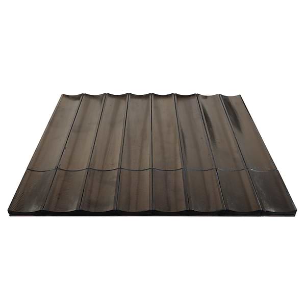 LavaArt 3D Fluted Metallic Copper 6x36 Glossy Lava Stone Bar Tile