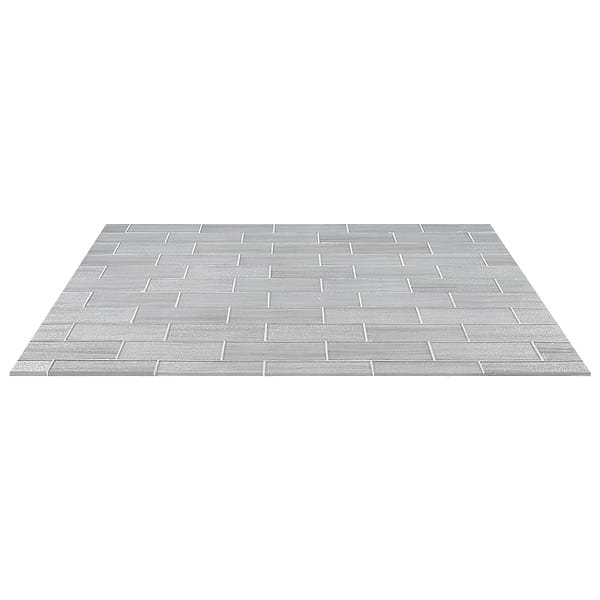 Veda Silver 4x9 Polished Glass Tile