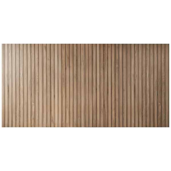 Nobu Ribbon Tan Brown 24x48 Wood Look Matte Fluted Porcelain Tile