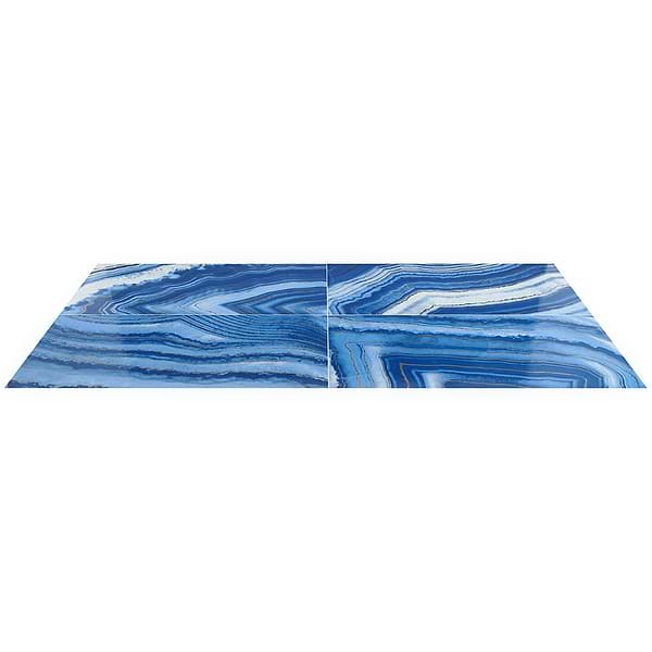 Agate Art Azul Blue 24x48 Artisan Decor Polished Porcelain Tile