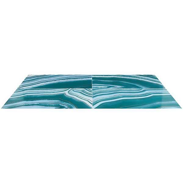 Agate Art Ocean Green 24x48 Artisan Decor Polished Porcelain Tile