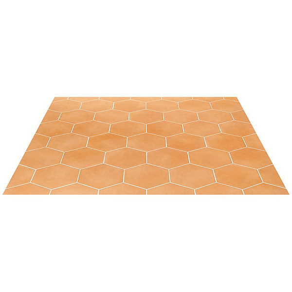 HexArt Orange 8" Hexagon Matte Porcelain Tile