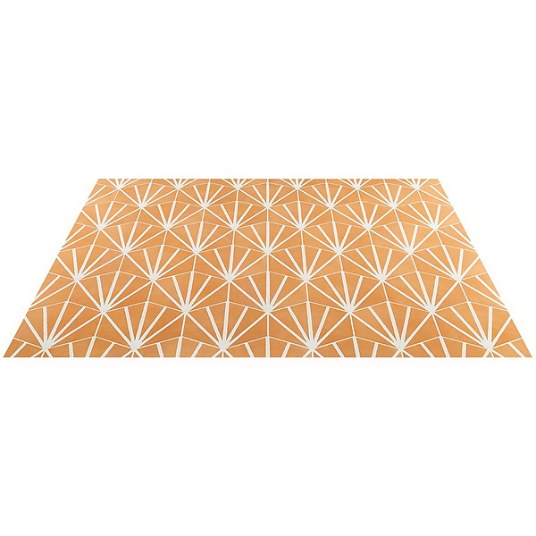 HexArt Deco Orange 8" Hexagon Matte Porcelain Tile