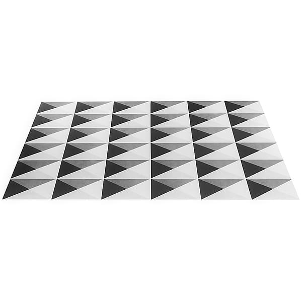 Art Geo by Elizabeth Sutton Cement Deco Charcoal Black 8x8 Matte Porcelain Tile