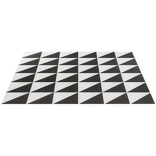 Art Geo by Elizabeth Sutton Cement Dos Charcoal Black 8x8 Matte Porcelain Tile