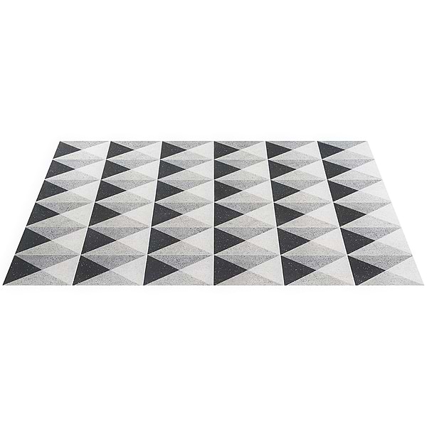 Art Geo by Elizabeth Sutton Terrazzo Deco Charcoal Black 8x8 Matte Porcelain Tile
